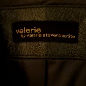 Valerie Stevens Leather Metallic Jacket